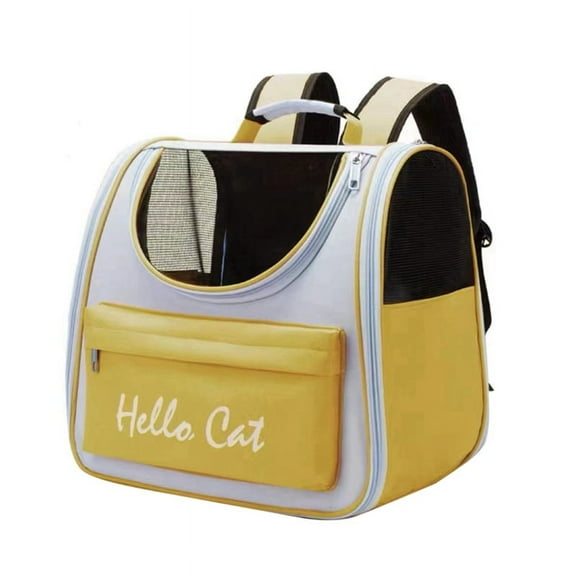 Large-Capacity Pet Supplies, Cat Out Portable Space Bag, Sun-Proof Breathable Pet Bag Yellow
