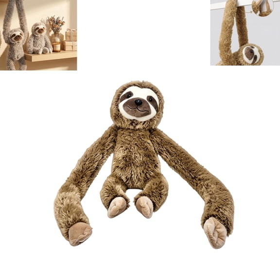 20 Inch Plush Sloth Toy, Soft Stuffed Sloth Animal Doll, Long‑arm Plush Figure for Home Sofa Tabletop Decor, Birthday Present for Kids