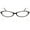 Black Crystal, variant on Womens Optical Eyewear - Oval Shape, Plastic Full Rim, Olive Brown