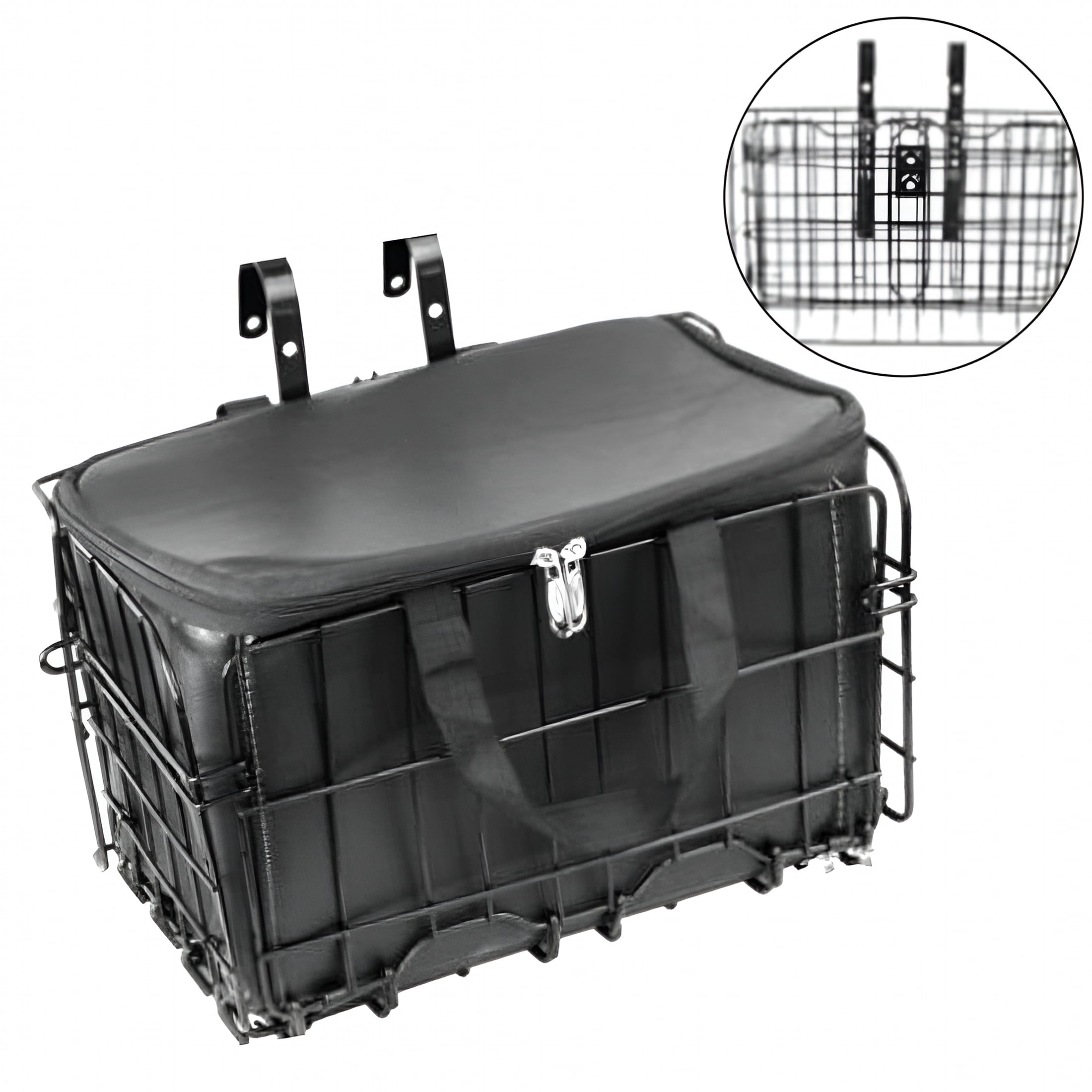 LADYGYM 2026 New Folding Bicycle Front/Rear Basket with Removable Liner Bag Bike Basket Large Capacity Organizer Cycling Accessories Inner Bag and Basket