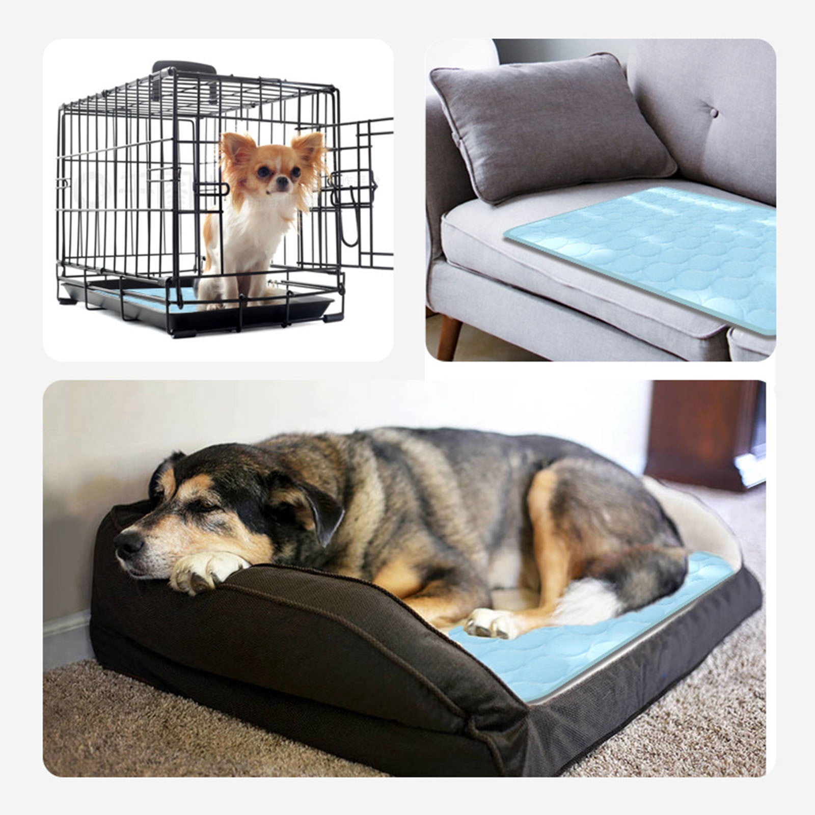 Extra Large Cooling Mat for Dogs, Pressure Activated Gel Dog Cooling Mat, No Need to Freeze Or Refrigerate This Cool Pet Pad, Keep Your Pet Cool, Use Indoors, Outdoors or in the Car(47"Lx35"W)