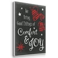 thumbnail image 3 of Comfort and Joy in Red - Framed Gallery Wrapped Holiday Canvas - 27 x 41 - White Frame, 3 of 8