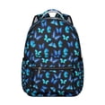 thumbnail image 1 of Butterflies Print Backpack for Student Colorful Floral Pattern Cute Tropical Aesthetic Bookbag for Butterfly Lovers Artistic Design, 1 of 6