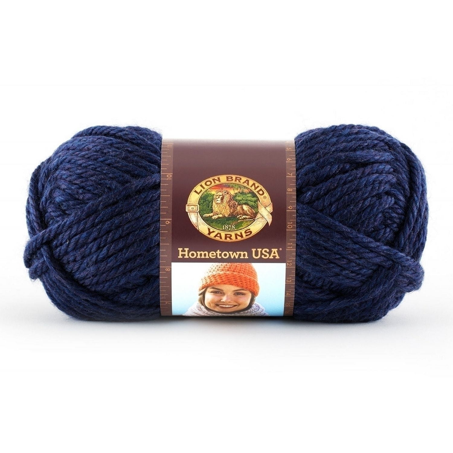 Lion Brand Yarn Hometown Usa San Diego Navy 135-111 Classic Bulky Yarn