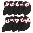 thumbnail image 4 of 10Pcs/Set Number  Iron Head Cover Set Neoprene  Club Iron Protective Headcover, 4 of 8