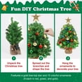 thumbnail image 6 of Yexmas 2PCS Pre-lit Artificial Mini Christmas Tree,30 Inch Small Tabletop Xmas Tree for Indoor Outdoor Christmas Decor, 6 of 8