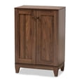 thumbnail image 1 of Baxton Studio Nissa Armoire de Rangement pour Chaussures à 2 Portes en Bois Fini Noyer Brun, 1 of 10
