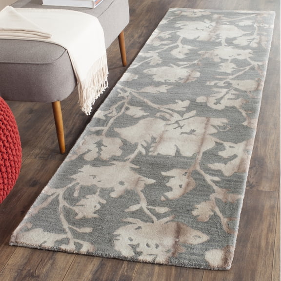 Safavieh Dip Dye Kayla Distressed Wool Runner Rug, Gray/Beige, 2'3" x 10'