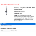 thumbnail image 2 of Antenna - Compatible with 1998 - 2004 Nissan Frontier 1999 2000 2001 2002 2003, 2 of 2