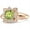 Rose, variant on Elegant Lotus Flower Round Cut Green Peridot Birthstone Wedding Engagement Ring For Women In 925 Sterling Silver 14K Rose Gold Plating
