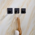 thumbnail image 4 of Robe montada en la pared gancho de roble de traceless Hogar baño Holder Holder Hat Bagbag Chaqueta de ropa Accesorios de rack negro 4 piezas kenally HA010228-01B, 4 of 6