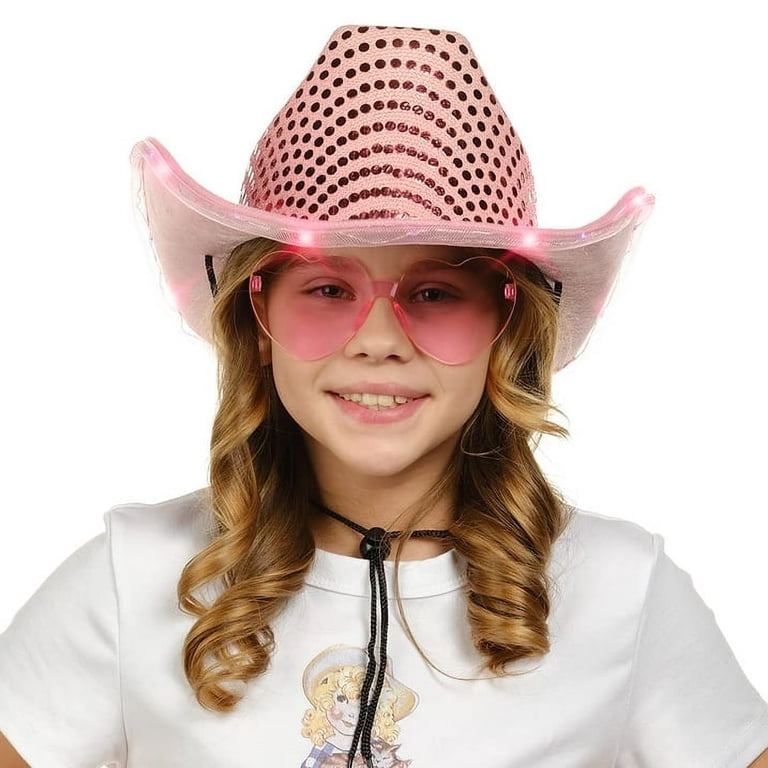 Light Up Cowboy Hat, Disco Cowgirl Hat with Light for Club  display picture 2