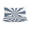 thumbnail image 3 of 3 Pcs Soft Bedding Set, Includes 1 Duvet Cover with Zipper And 2 Pillow Shams,Aesthetic Pastel Blue And White Sunburst Twin(86"x70"), 3 of 8