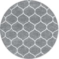 thumbnail image 3 of Unique Loom Trellis Frieze Collection Area Rug - Rounded (3' Round Light Gray/Ivory), 3 of 7