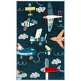 thumbnail image 2 of SAFAVIEH Carousel Kids Caroline Airplanes Area Rug, Navy/Ivory, 2'3" x 4', 2 of 10