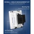thumbnail image 3 of Kit de gestión de cables ZEXMTE en pared para alimentación de TV y baja tensión, 3 of 7