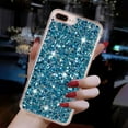 thumbnail image 6 of for iPhone 7 Plus/8 Plus Glitter Case, Cute Bling Sparkle Shiny Slim Soft Silicone Reflective Clear TPU Bumper Women Girls Shockproof Protective Phone Case for iPhone 7 Plus/8 Plus, Blue, 6 of 6