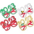 thumbnail image 1 of 4Pcs Novelty Christmas Eyeglasses Photo Booth Props Designed For New Year Celebration Adornment, 1 of 4