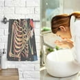 thumbnail image 7 of Yayeee 100% Cotton Hand Towels for Bathroom 16" x 28" Soft Absorbent Kitchen Towel, Skeleton with Sun, 7 of 7