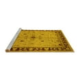 thumbnail image 2 of Ahgly Company Machine Washable Indoor Rectangle Oriental Yellow Industrial Area Rugs, 7' x 9', 2 of 4