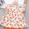 thumbnail image 5 of NIEWTR 2Pcs Summer Outfits Set for Toddler Girls – Flower Short Sleeve T-Shirt + Pants, Perfect Gift Set Summer 2Pcs Gift Outfits Set 2Pcs Summer Beach Outfits 12-18 Months,Orange, 5 of 6