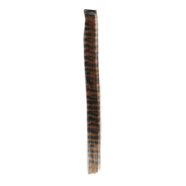 Salud y Belleza, Herramientas de Belleza, Pelucas, Pelucas, Extensiones de Cabello Sin Costuras de Una Tarjeta, Extensiones de Cabello de Color con Estampado de Leopardo, Extensiones de Peluca de Colo
