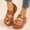 Brown, variant on Keen Sandals Summer Thick Sole Casual Toe Loose Cake Sandals For Women Beach Slippers Sandals Women Platform on Clearance