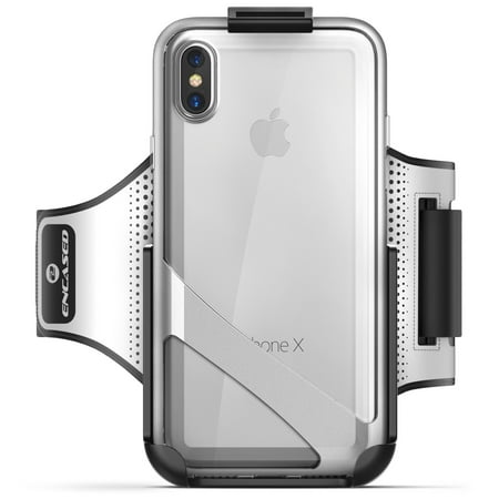 iPhone X Armband & Protective Grip Sport Case (2 pc set) Encased [Lexion Series] Click-N-Go Cover and Workout Arm