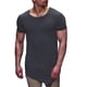 thumbnail image 4 of Camiseta holgada irregular rasgada para hombre Camiseta de manga corta con agujero ahuecado seitruly FS7772-11, 4 of 4