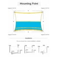 thumbnail image 6 of Gold Line Sun Shade Sail 12' x 16', Blue Color Block Rectangular Geometric Modern Rectangle Outdoor Sunshade Canopy, Waterproof UV Block Patio Covers for Garden Yard Beach, 6 of 9