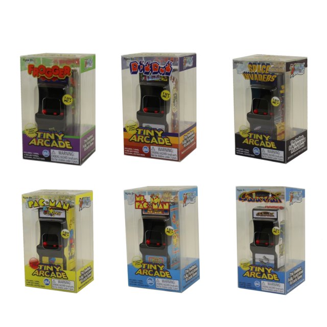 Super Impulse Tiny Arcade Keychains SET OF 6 (Frogger, Dig