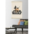 thumbnail image 2 of Star Wars: The Mandalorian - Mando and Sleeping The Child Illustration Wall Poster with Wooden Magnetic Frame, 22.375" x 34", 2 of 3