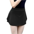 thumbnail image 4 of miqiqism Women's Half-length Skirts Ballet Skirt Gymnastics Exercise Dress Skirt Fashion Hip Scarf Soft Skirts for Lady,01_Black,XX-Large, 4 of 5