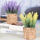 thumbnail image 3 of Planta artificial en maceta, cuerda de cáñamo, bolsa, flor falsa, bonsái, pequeña lavanda, decoración, regalo, planta artificial en maceta, 3 of 5