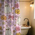 thumbnail image 6 of Halloween Shower Curtain, Bow-tie Pumpkin Polyester Fabric Bathroom Decor Curtain, Machine Washable Waterproof, Halloween Holiday Gift for Women Men, 72 x 72 Inches, 6 of 7