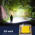 thumbnail image 3 of Linterna USB LED 280LM Brillante 3 Modo Exterior Hogar Camping Antorcha Negro, 3 of 6
