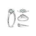 thumbnail image 3 of 1.30 Carat (Ctw) Synthetic Oval Moissanite Three-Stone Ring in 14K White Gold for Women, 3 of 5