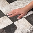 thumbnail image 3 of Addison Rugs Dream Shag Premium Machine Washable Transitional Boxes Black Runner Rug, 2'3" x 7'6", 3 of 8