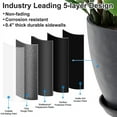 thumbnail image 5 of 12inch Round Planters Resin Vase Floor Standing Flower Pots Modern Decor for Indoor Outdoor Porch/Patio - Black, 5 of 7