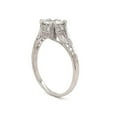 thumbnail image 2 of Art Deco Solitaire Diamond Engagement Ring, Antique Openwork Filigree Ring, Vintage Surprise Diamond Ring, 2.2 Ct Simulated Diamond, 925 Sterling Silver, Gift Ring For Mom, 2 of 5