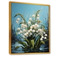 thumbnail image 2 of Designart "Pure Green Winter Snowdrops" Snowdrops Floater Framed Wall Art Living Room, 2 of 5
