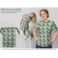 thumbnail image 6 of oneOone Cotton Cambric Dark Green Fabric People Doodle Art Dress Material Fabric Print Fabric By The Yard 56 Inch Wide, 6 of 6