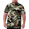 thumbnail image 3 of BRANROY Men's Big and Tall Polo - Camo Pattern UPF 50+ Mens Polo Shirts Short Sleeve, Breathable Golf Shirts and Casual Shirts for Men - Great for Hot Weather & Daily Wear,Army Green,2XL, 3 of 8