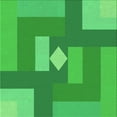 thumbnail image 1 of Ahgly Company Indoor Square Patterned Neon Green Area Rugs, 8' Square, 1 of 6