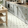 thumbnail image 3 of 10Pcs Vintage Green Floral Peel and Stick Floor Tiles， 12x12in Covers 10 Sq. Ft. SelfAdhesive DIY Vinyl Flooring， Removable Waterproof Sticker for Bathroom， Kitchen， Living Room， Staircase, 3 of 8