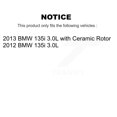 thumbnail image 2 of Positive Plus Front Rear Semi-Metallic Disc Brake Pads and Wear Sensors Kit for Car BMW 135i 3.0L KPW-100112, 2 of 8