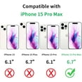 thumbnail image 2 of Case Compatible with iPhone 15 Pro Max Case, Compatible with MagSafe Wireless Charging, Transparent Anti-Scratch Back Shockproof Protective Slim Thin Phone Case Cover, Clear, 2 of 16