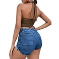 thumbnail image 6 of Qiylii Female Lace Floral Halter Neck Strappy Vest Sleeveless Crop Tops, 6 of 7