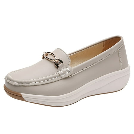 

Fukaraa Women s Stylish Slip-On Loafers Soft Sole Comfortable Round Toe Casual Flats for Fall Winter 2024