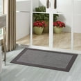 Mainstays Farmhouse Faux Sisal Olefin Gray Border Indoor Accent Rug, 1'8"x2'6"